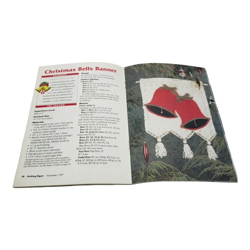 Knitting Digest Magazine November 1997 Christmas Holiday Patterns Vintage 90s